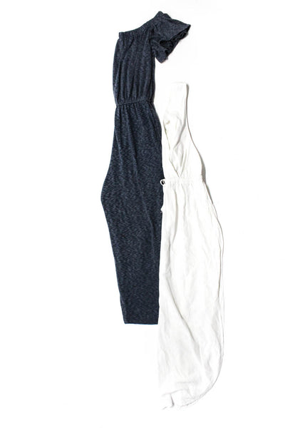 Splendid L Space Womens Ruched Texture Tapered Dress Jumpsuit Navy Size XS Lot 2