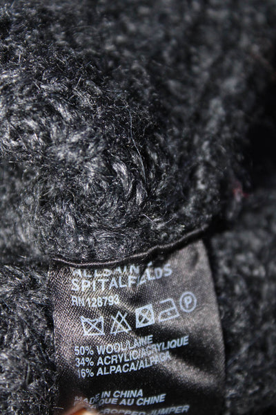 AllSaints Co Ltd Womens Black Wool Crew Neck Hi-Low Pullover Sweater Top Size 6
