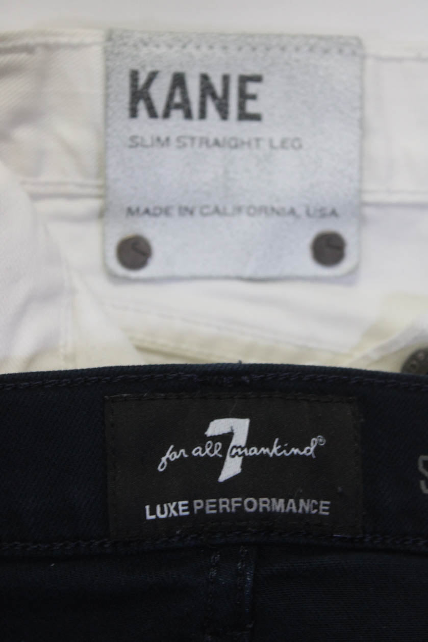 J Brand 7 For All Mankind Mens White Kane Slim Straight Jeans Size