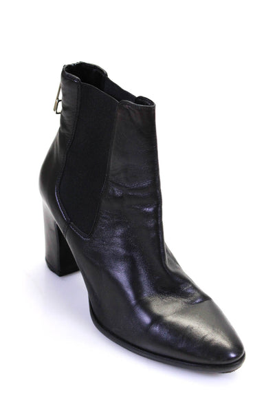 Balenciaga Women's Leather Pointed Toe Ankle Booties Black Size 7