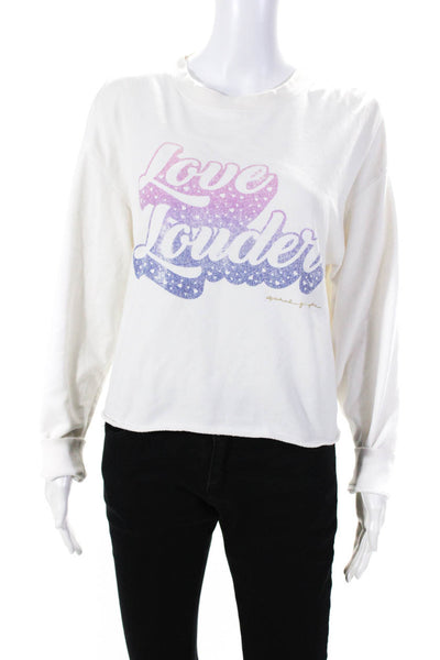 Spiritual Gangster Womens Love Louder Mazzy Sweatshirt Size 12 13930229