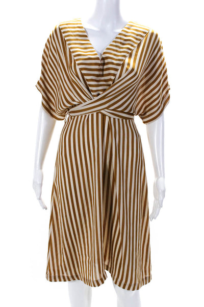 Moon River Womens Yellow Striped Dress Size 6 13635024
