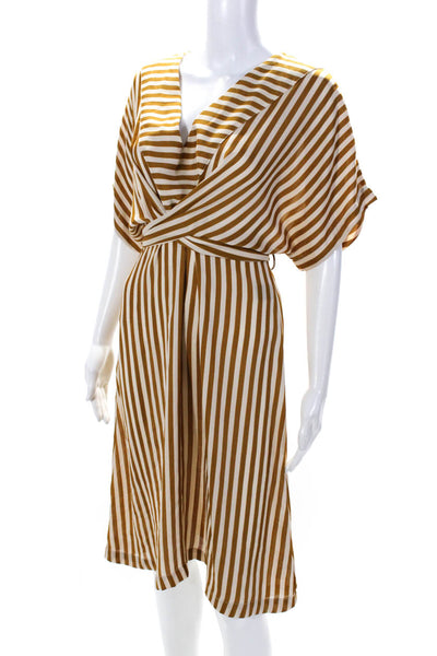 Moon River Womens Yellow Striped Dress Size 2 13635022