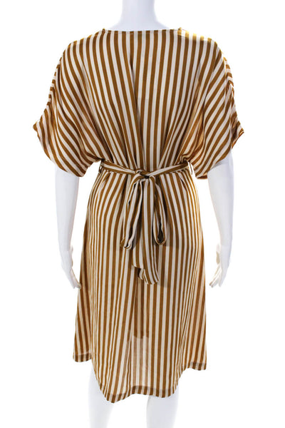 Moon River Womens Yellow Striped Dress Size 10 13635042