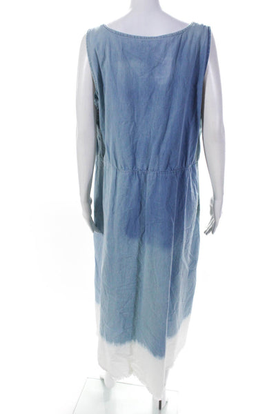 JUNAROSE Womens Faded Denim Midi Dress Size 18 12290459