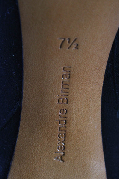 Alexandre Birman Womens Snakeskin Print Heel Knee High Boots Black Size 7.5
