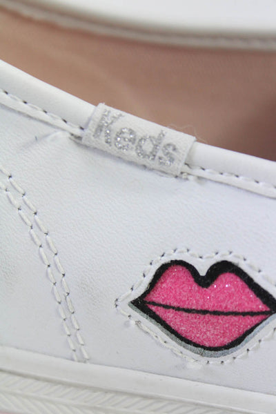 Keds Women's Round Toe Rubber Sole Slip On Shoe White Size 6
