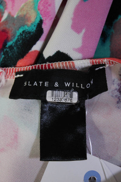 Slate & Willow Womens Ruffle Hem Scuba Dress Size 10 12337876