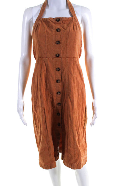 Moon River Womens Burnt Orange Halter Dress Size 2 12438452