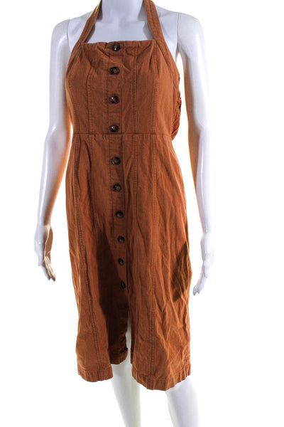 Moon River Womens Burnt Orange Halter Dress Size 2 12438452