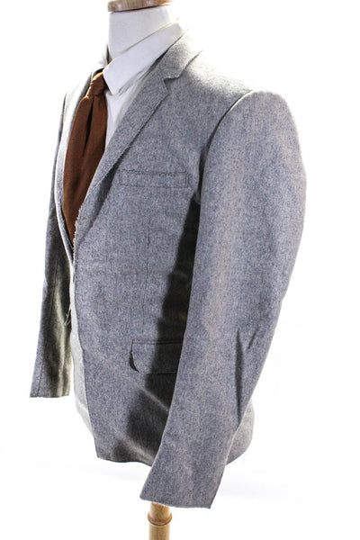 Sandro Mens Unlined Notch Collar Two Button Suit Jacket Blazer Gray Size 48