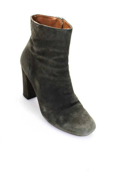 IRO Womens Suede Zip Up Ankle Booties Gray Size 38 8