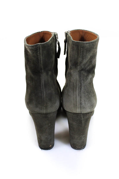 IRO Womens Suede Zip Up Ankle Booties Gray Size 38 8