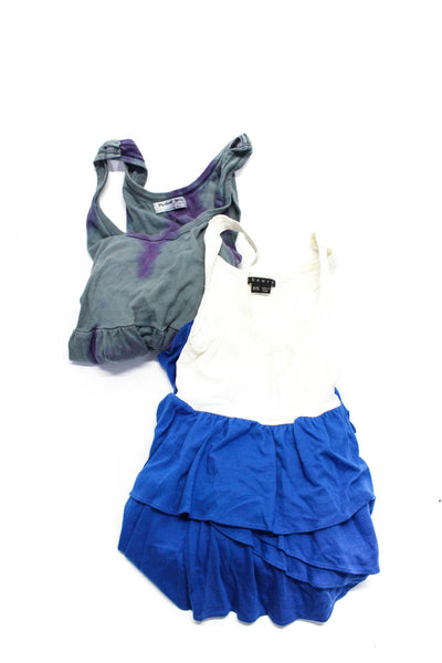 Theory Michael Stars Womens Tank Top Dresses Blue White Purple Size PS OS Lot 2
