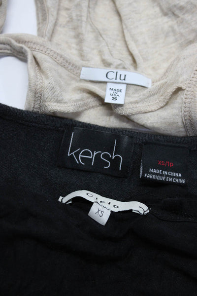 Cielo Kersh Clu Womens Long Sleeved T Shirts Black Gray Beige Size XS S lot 3