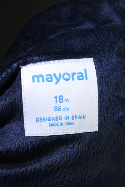 Mayoral Girls Hood Long Sleeves Puffer Jacket Navy Blue Size 18 M