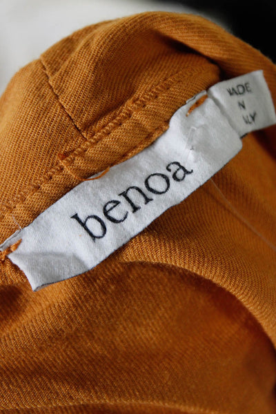 Benoa Women's V-Neck Long Sleeves Blouse Mustard Size S