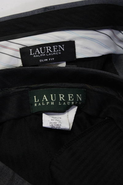 Lauren Ralph Lauren Mens Gray Wool Slim Fit Straight Dress Pants Size 38 lot 2