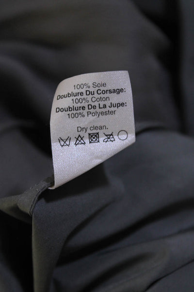 J Crew Womens Gray Silk Textured Strapless Zip Back Mini Dress Size 00