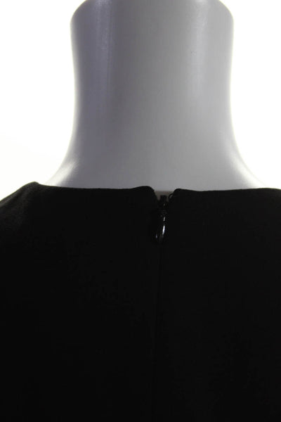 Halston Women's Round Neck Sleeveless Cutout Back Midi Dress Black Size 2