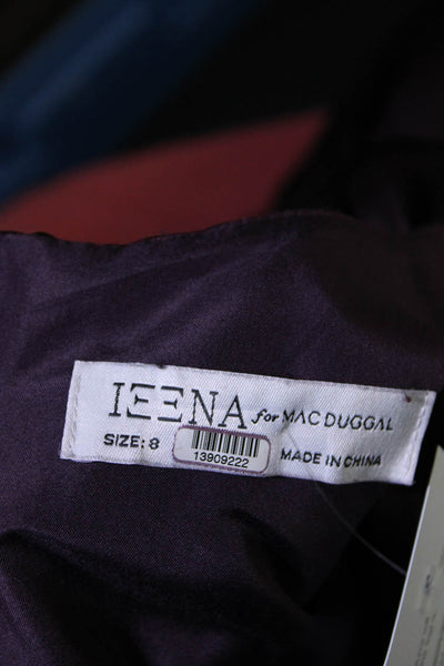 Ieena for MacDuggal Women's 3/4 Sleeves Empire Waist Maxi Dress Purple Size 8