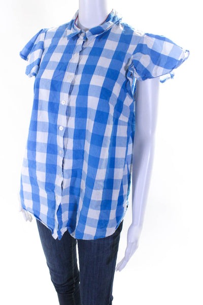 Draper James X ELOQUII Womens Parton Check Shirt Size 12 11221971