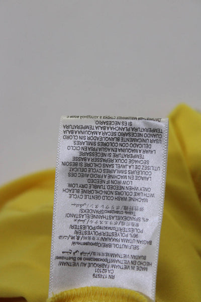 BCBGeneration Womens Yellow Draped Mini Dress Size 4 13965020