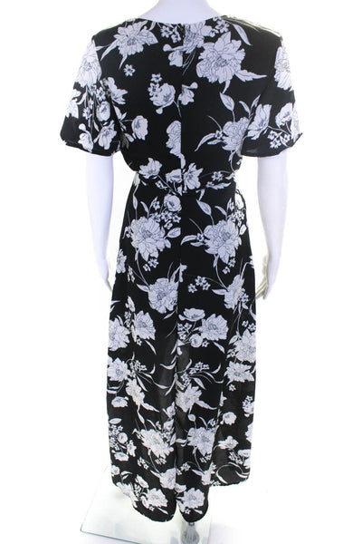 Louna Womens Black Floral High Low Dress Size 10 12549570