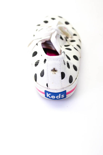 Keds x Kate Spade Womens Polka Dot Low Top Sneakers White Black Size 6