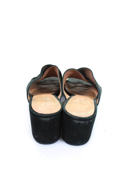 Sigerson Morrison Womens Suede Criss Cross Medium Heels Sandals Black Size 9.5