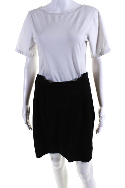 Kate Spade New York Womens Pleated Front Mini Skirt Black Size 12