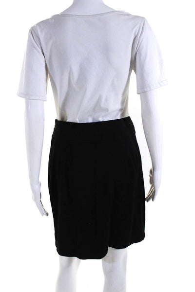 Kate Spade New York Womens Pleated Front Mini Skirt Black Size 12