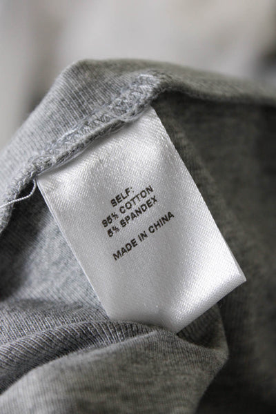 Zaikamoya Womens Cotton Jersey Knit Asymmetrical T-Shirt Dress Gray Size XXL