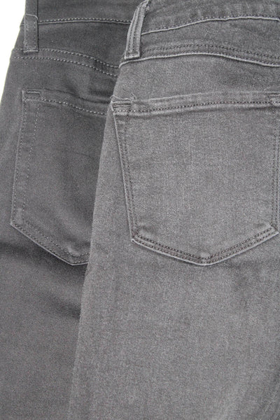 Just Black Womens Cotton Buttoned Distress Skinny Jeans Black Size EUR25 Lot 2