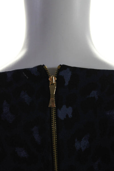 Kate Spade Women's Round Neck 3/4 Sleeves A-Line Midi Dress Animal Print Size 12