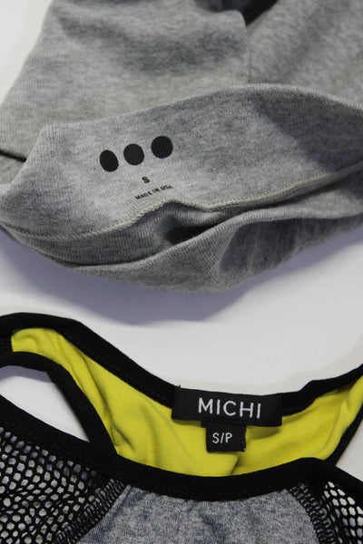 Michi Three Dots Women's Mesh Panel Activewear Tank Top Gray Size S, Lot 2