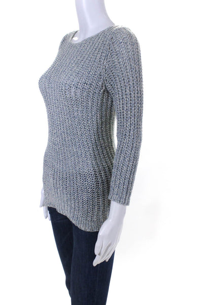 Lauren Jeans Co. Cotton Long Sleeve Boat Neck Sweater Blue Size XS