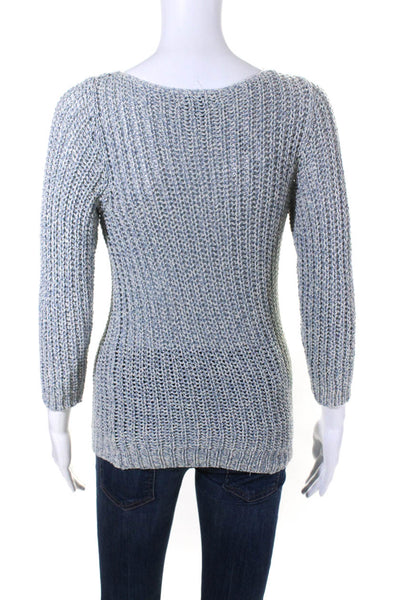 Lauren Jeans Co. Cotton Long Sleeve Boat Neck Sweater Blue Size XS