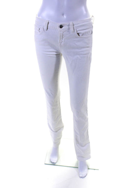 J Brand Women's Midrise Five Pockets Straight Leg Denim Pant White Size 26