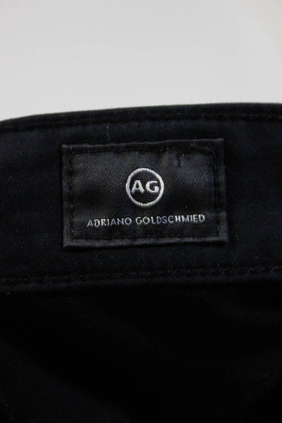 AG Adriano Goldschmied Womens High Rise Skinny Ankle Pants Black Size 24R