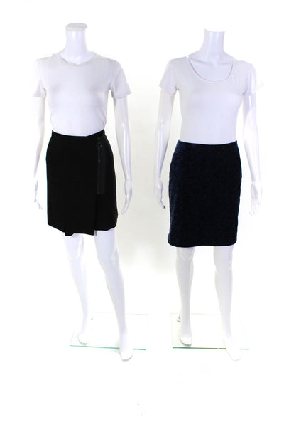 J. McLaughlin Women's Velvet Paisley Print A-Line Skirt Blue Size 0, Lot 2