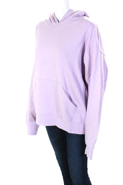 Weworewhat Women's Hood Long Sleeves Pockets Sweatshirt Pink Size M