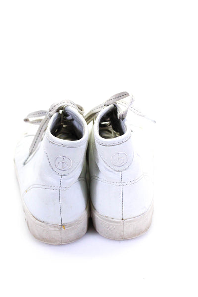 Rag & Bone Womens Faux Leather Lace Up High-Top Standard Sneakers White Size 7US