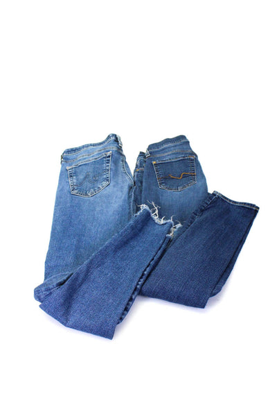 7 For All Mankind AG-ED Denim Womens Jeans Pants Blue Size 25 30 Lot 2