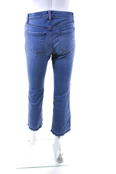 J Brand Women's Raw Hem Medium Wash  Bootcut Jeans Blue Size 25