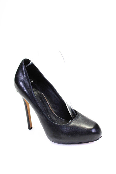 Dolce Vita Womens Black Leather High Heels Pumps Shoes Size 7