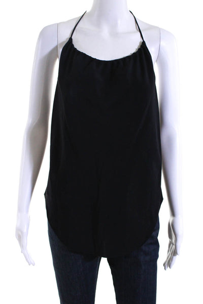 Rag & Bone Womens Silk Asymmetrical Halter Top Black Size Small
