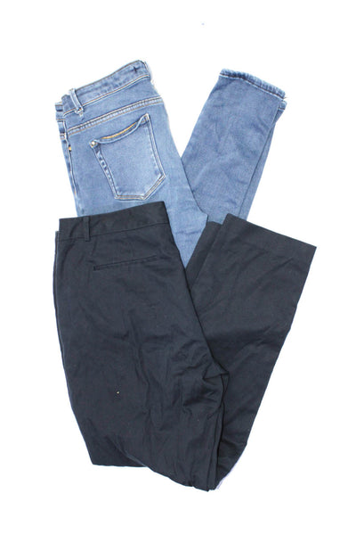 Zara T Tahari Womens Skinny Jeans Trouser Pants Blue Size 10 12 Lot 2