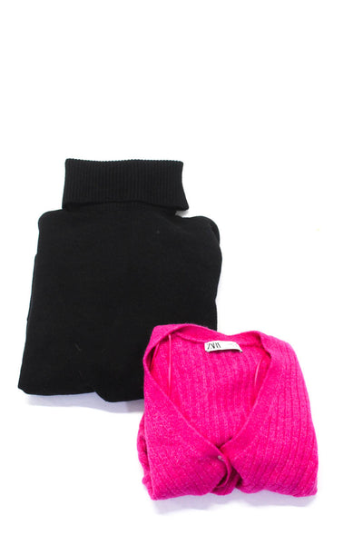 Zara Womens Cardigan Sweater Top Pink Size M S Lot 2
