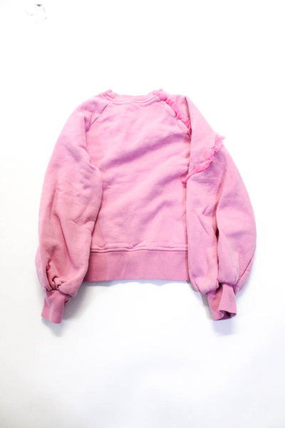 MSGM Girls Crewneck Long Sleeves Graphic Sweatshirt Pink Size 8